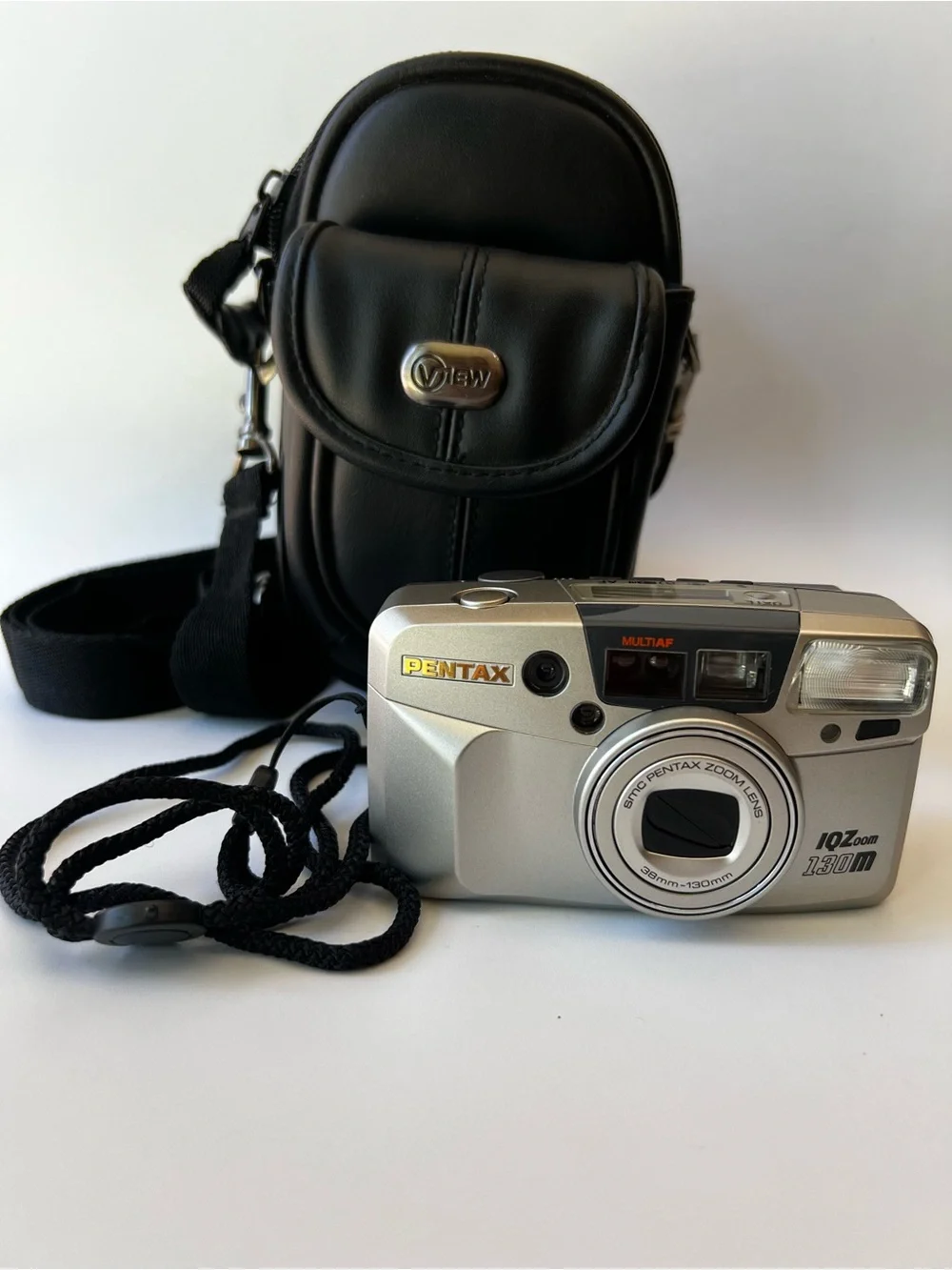 Mint Pentax IQ Zoom 130M : 35mm Point and Shoot Film Camera/Manual/Case TESTED